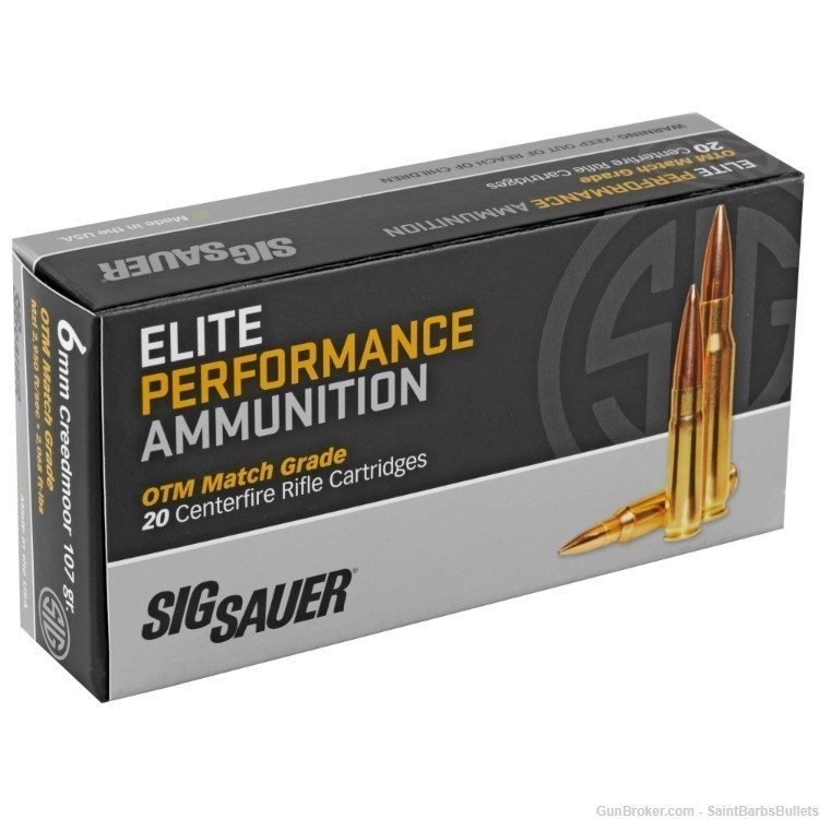 Sig Sauer 6mm Creedmoor 107GR Elite Match Grade OTM - 20 Rounds-img-3
