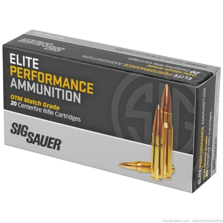 Sig Sauer 6mm Creedmoor 107GR Elite Match Grade OTM - 20 Rounds-img-1