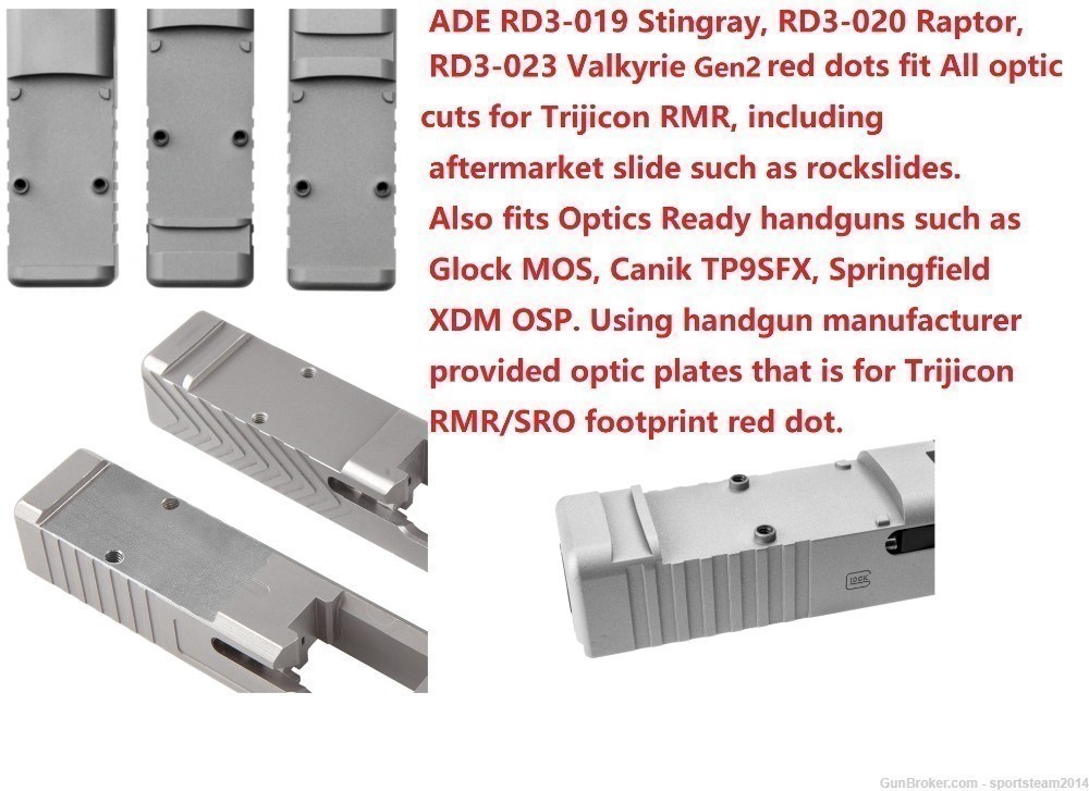 RD3-023 GREEN Dot For plate/slides/Cut Trijicon RMR/Holosun 407C/507C -img-1