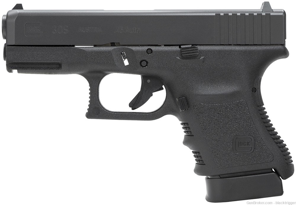 Glock PH3050201 G30S Gen3 45 ACP 10+1 3.78" Black Serrated Slide Ploymer  -img-2