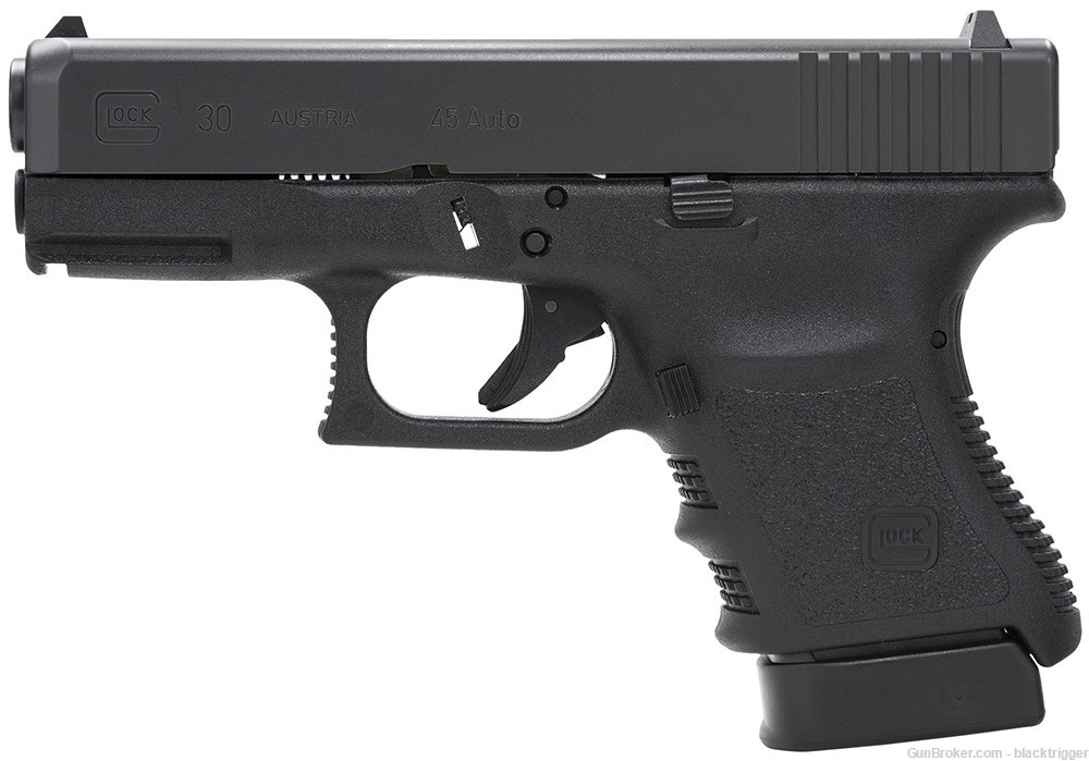 Glock PF3050201 G30 Short Frame CA Compliant 45ACP 3.78" 10+1 Overall Black-img-1