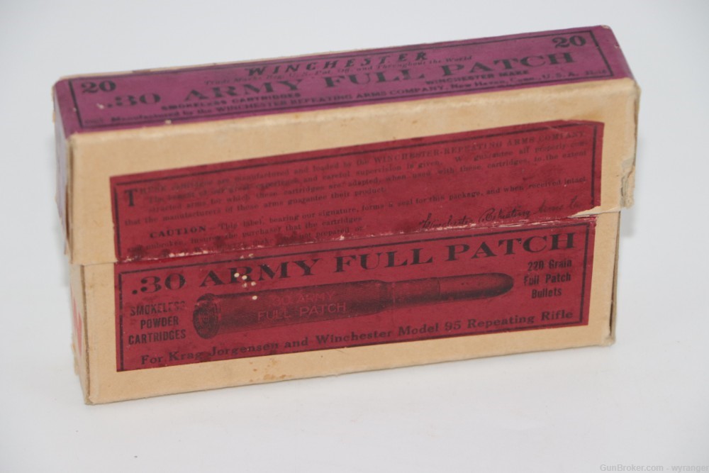 Winchester .30 Army Full Patch .220 Gr - 20 Rounds-img-0