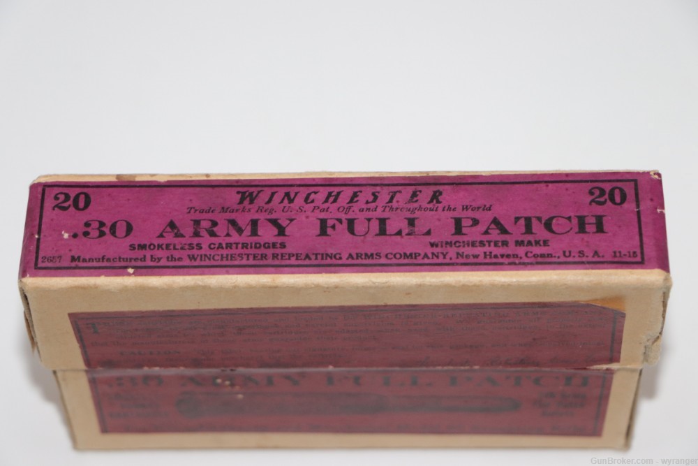Winchester .30 Army Full Patch .220 Gr - 20 Rounds-img-1