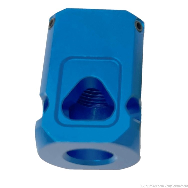 Glock 19 Slide Complete Gen 3 RMR Cut W/ Blue Anodized Comp, Fiber Sights-img-7