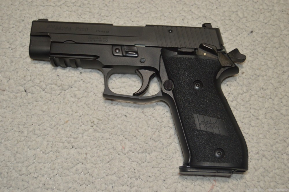 SUPER RARE Sig Sauer P220 SINGLE ACTION ONLY 45 ACP Rail and Night Sights -img-3