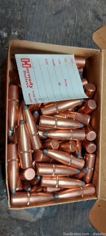 79 Discontinued Hornady . 338 " / Caliber 225 Grain Spire Point Bullets-img-3