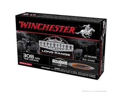 Winchester Expedition Big Game .308 Win 168 Grain AccuBond LR – 20 Rounds