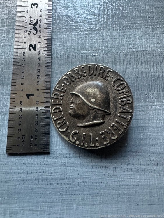 WW2 Italian Vintage Original Mussolini Fascist Youth Axis Pin Badge GIL -img-0