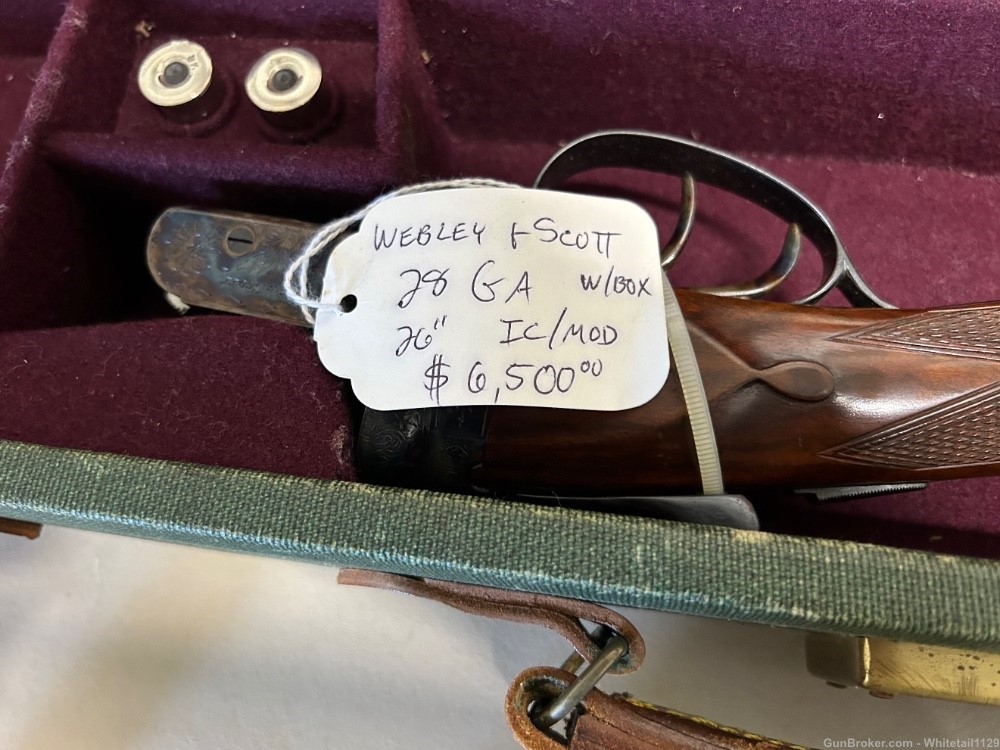 Webley and Scott SXS 28 gauge Shotgun made in England -img-1
