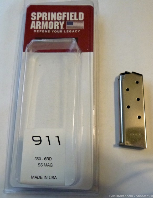 SPRINGFIELD ARMORY 911 .380 6 ROUND STAINLESS MAG - FREE S&H-img-0