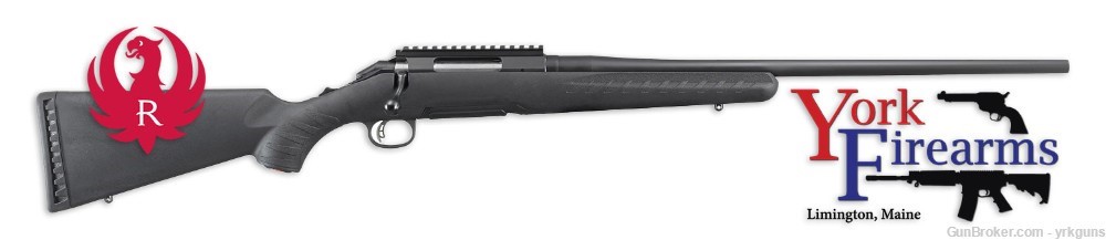 Ruger American Rifle Standard 308WIN 22" Black Synthetic Rifle NEW 6903-img-0