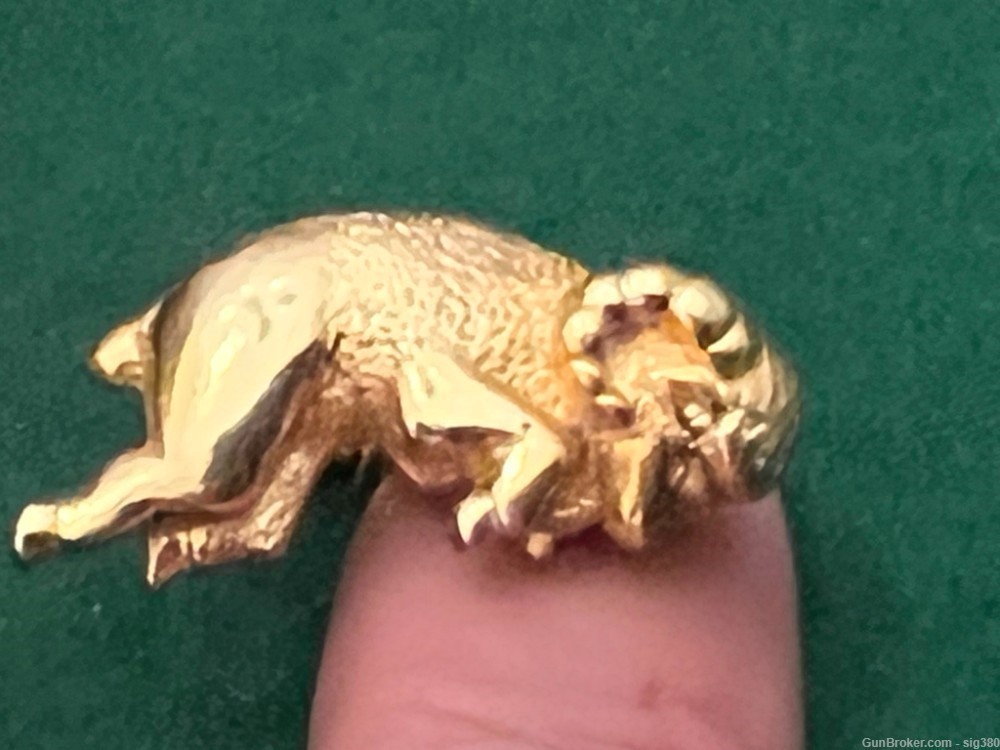 VINTAGE LOS ANGELES RAMS GOLD PLATED  CUFFLINKS, MARKED OKR 68-img-5