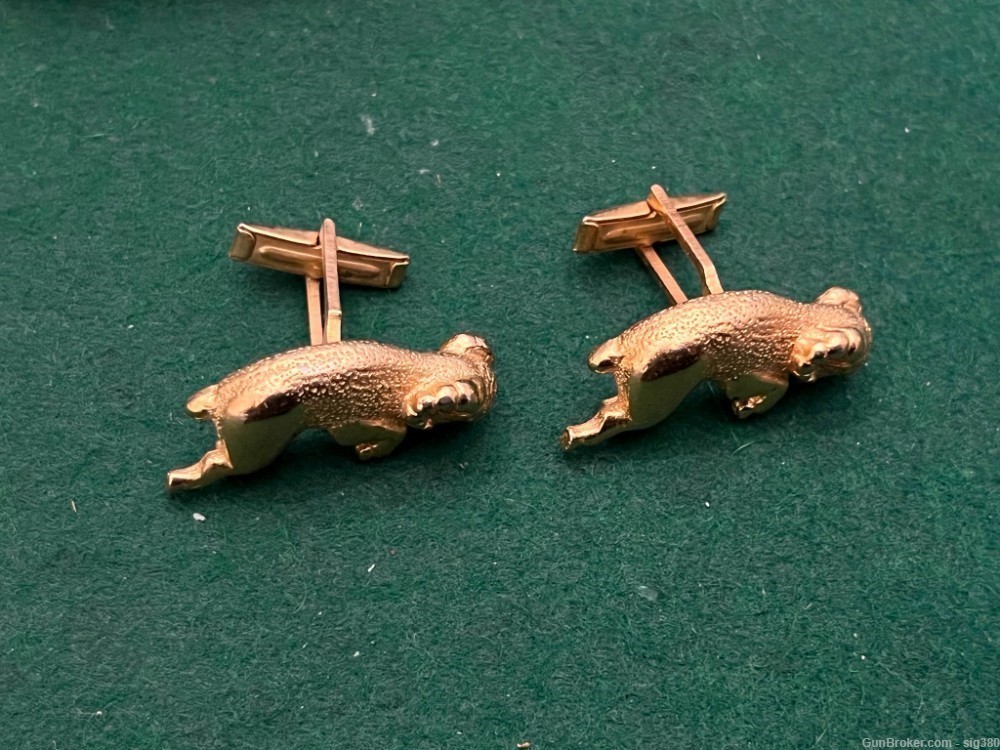 VINTAGE LOS ANGELES RAMS GOLD PLATED  CUFFLINKS, MARKED OKR 68-img-7