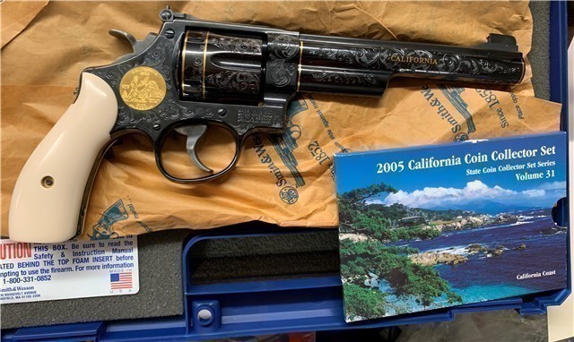 S&W 29 STATE QUARTER 44 MAG 1 OF 2 CALIFORNIA Class A FULLY ENGRAVED 149804-img-1