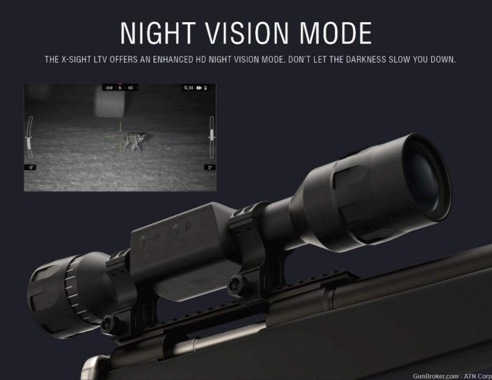 ATN X-Sight LTV 5-15x Ultra Light Day & Night Vision Rifle Scope-img-3