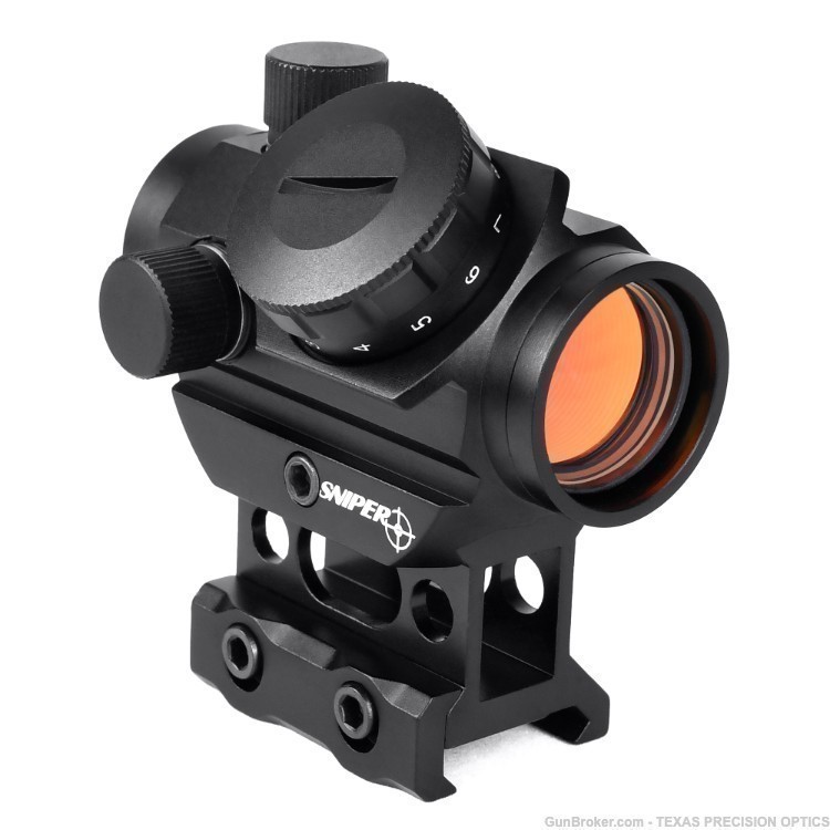 Sniper Micro Red Dot Sight 2MOA 1x25mm Reflex Sight with 1 Inch Riser Mount-img-0