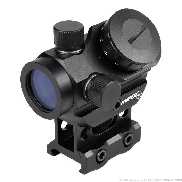 Sniper Micro Red Dot Sight 2MOA 1x25mm Reflex Sight with 1 Inch Riser Mount-img-1