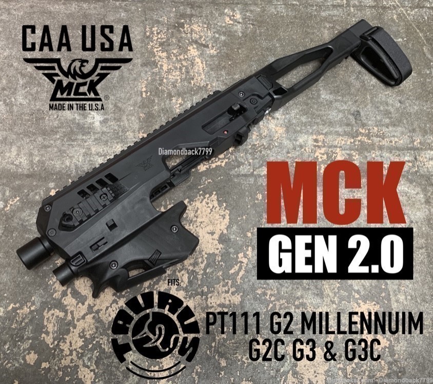 CAA USA MCK Mirco Roni Stabilizing Brace BLACK for TAURUS G2 G2C G3-img-0