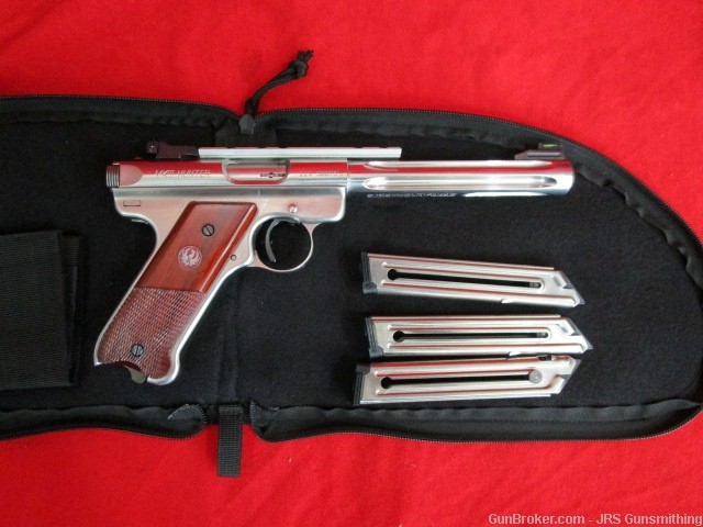 used Ruger MK III Hunter SS in .22 cal Wood grips + extras-img-0