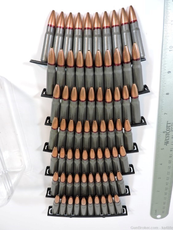 70 rounds 7.62x39 Hollow Point on SKS stripper clips-img-1
