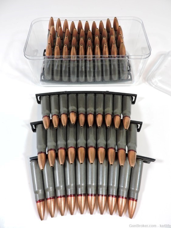 70 rounds 7.62x39 Hollow Point on SKS stripper clips-img-0