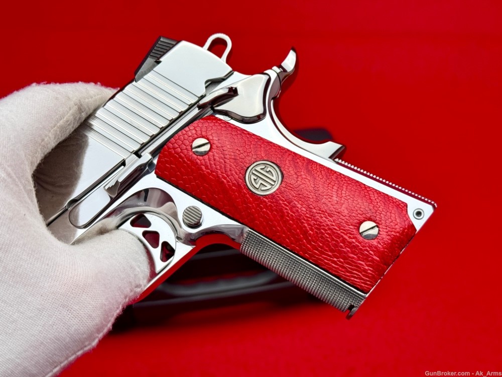 Sig Sauer Ultra Compact 1911 .45ACP *BREATHTAKING BRIGHT STAINLESS*-img-11