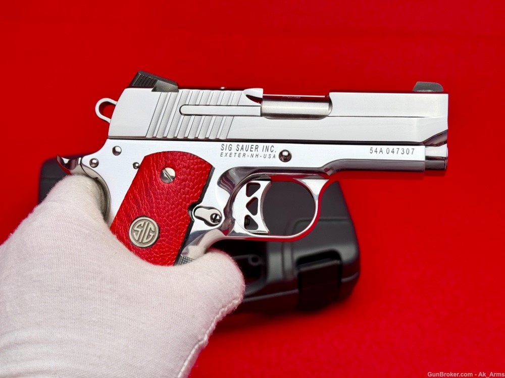 Sig Sauer Ultra Compact 1911 .45ACP *BREATHTAKING BRIGHT STAINLESS*-img-6