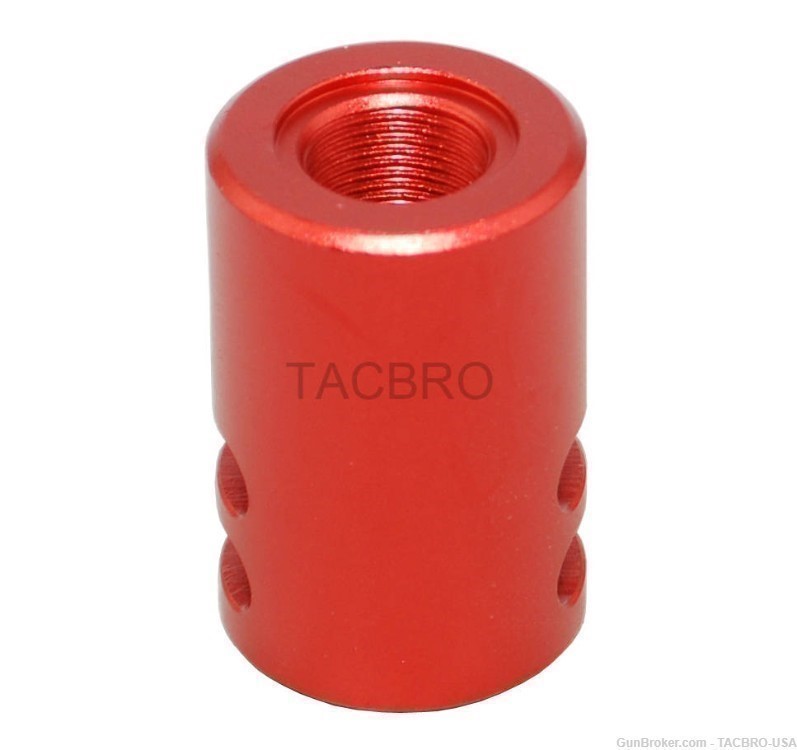 TACBRO Red Gen 2 .22LR Ruger Mark IV 22/45 1/2"x28 TPI Muzzle Brake-img-4