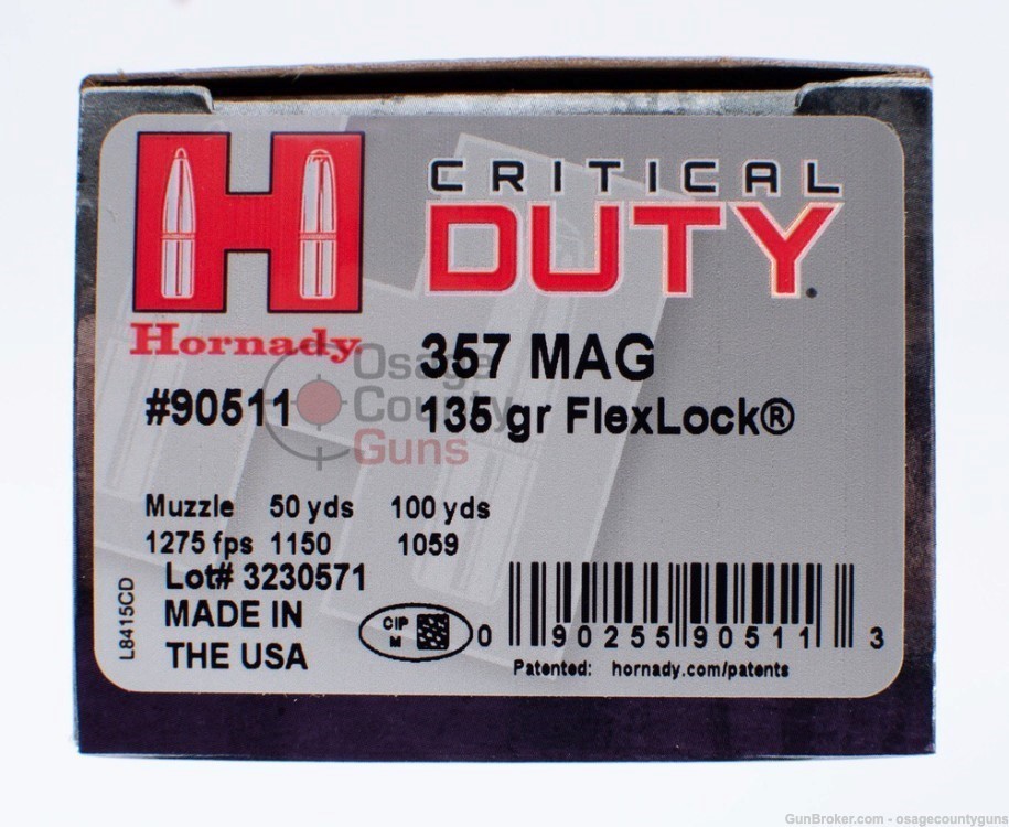 Hornady Critical Duty Flexlock - 135 Gr - .357 Mag - 25 Rds-img-1