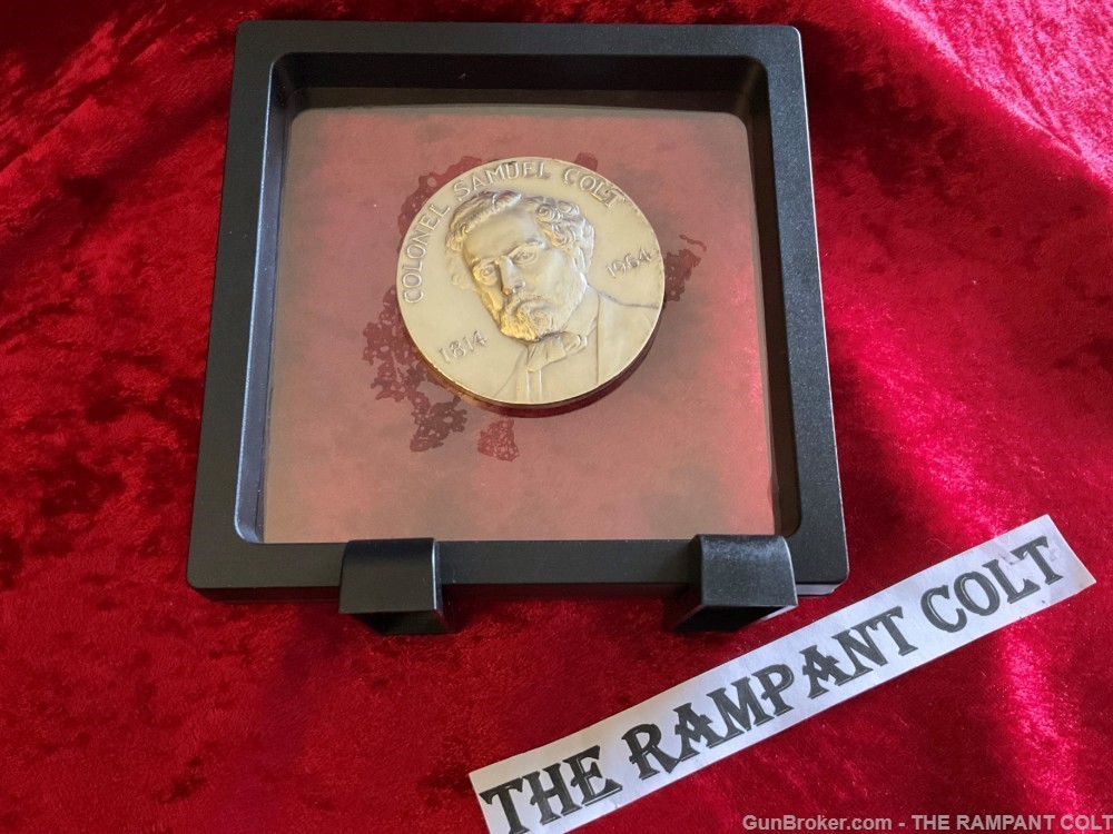 1814-1964 Colonel Samuel Colt Silver Plate Medal-img-0