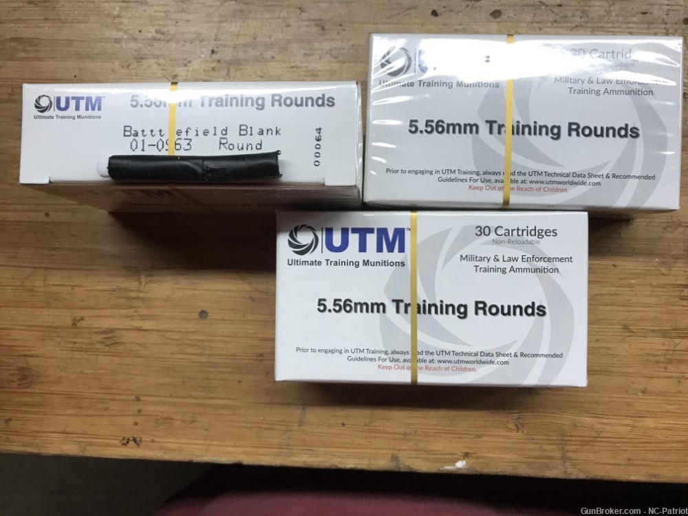 5.56 BBR Ultimate Training Munitions UTM Battlefield Blank Rounds .223 Ammo-img-0