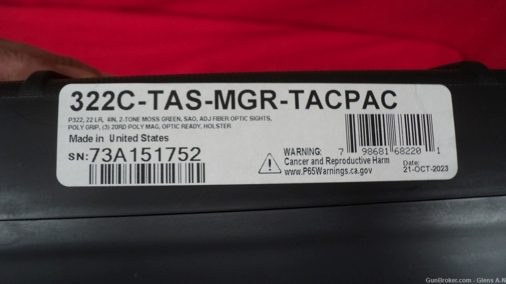 NEW Sig Sauer P322 22LR 2-Tone Moss Green SAO 3-20 Mag 322C-TAS-MGR-TACPAC-img-8