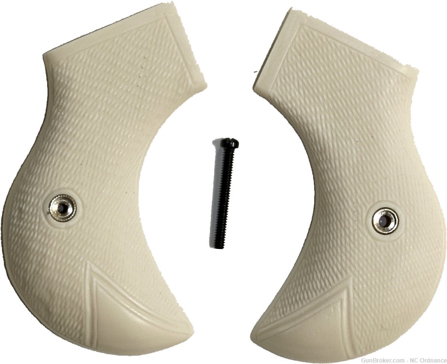 Ruger Lightning Nickel Backstrap With Jigged Bone Or Choice Grips-img-2