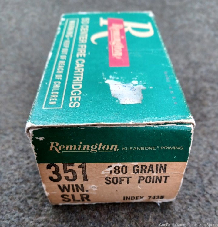 Rare Remington Kleanbore 351 WIN SLR 180 Grn Soft Point-50rds-img-0