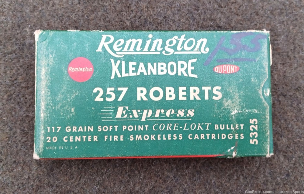 Rare full Box Remington 257 Roberts 117grn Soft Point-20rds-img-0