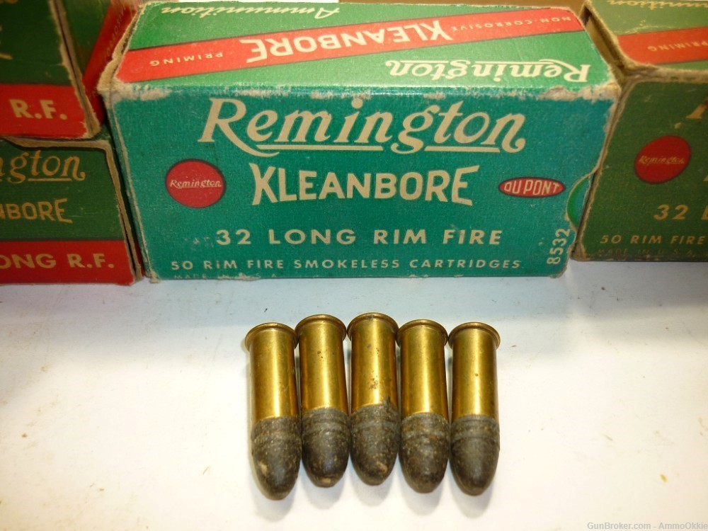 5rd - 32 LONG Rimfire - REMINGTON KLEANBORE - 32 RF Rim Fire - CLEAN-img-3
