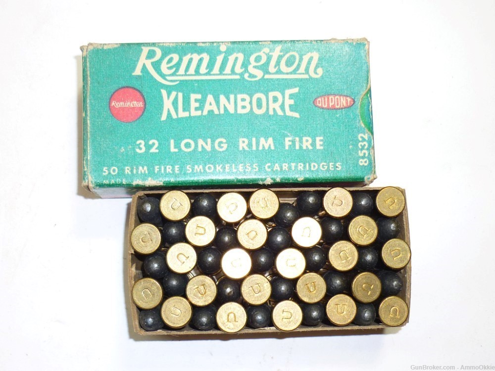 5rd - 32 LONG Rimfire - REMINGTON KLEANBORE - 32 RF Rim Fire - CLEAN-img-1