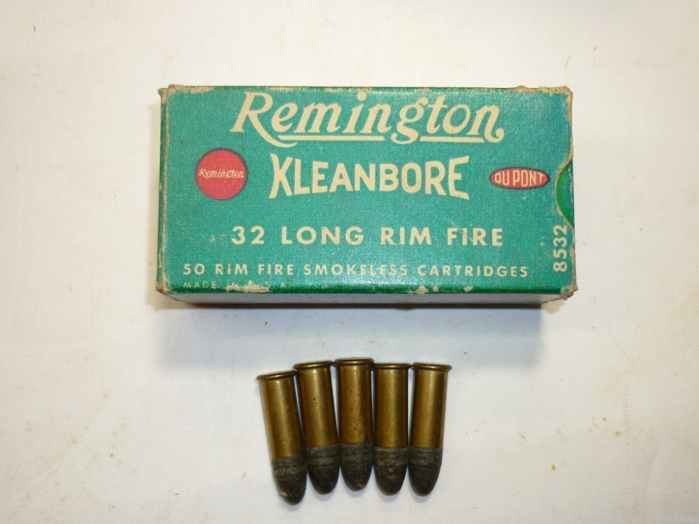 5rd - 32 LONG Rimfire - REMINGTON KLEANBORE - 32 RF Rim Fire - CLEAN-img-2
