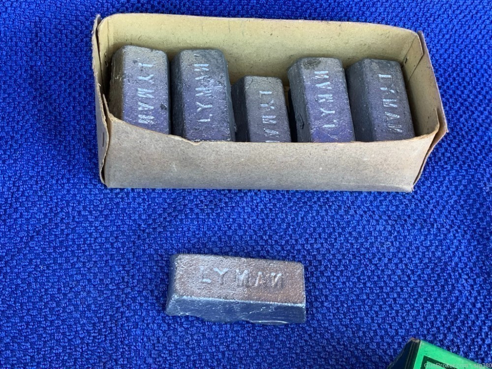 10 LYMAN LEAD INGOTS, FOR BULLETS AND FISHING-img-1