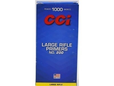 No. 200 Large Rifle CCI Primers (900 count)  9 sleeves of 100 No CC Fees