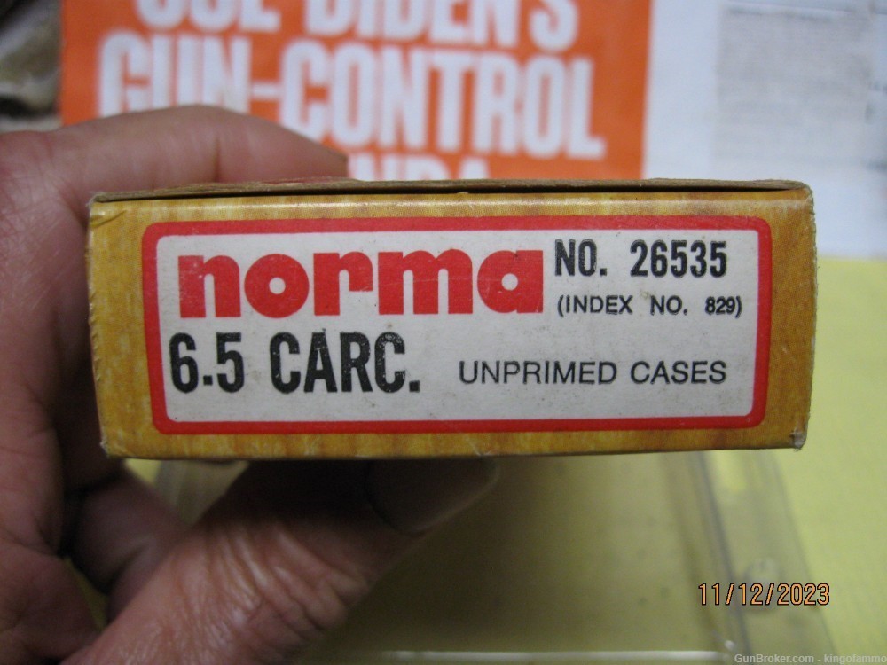 Scarce Orig 6.5 CARCANO NORMA Boxed New 20 pcs Brass; more Others Too-img-1
