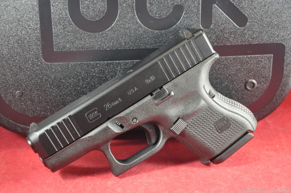 Glock G265FSUS G26 Gen5 9mm 3.43" 10+1 Black Steel Front Serrations Slide  -img-1