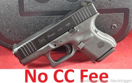 Glock G265FSUS G26 Gen5 9mm 3.43" 10+1 Black Steel Front Serrations Slide  -img-0