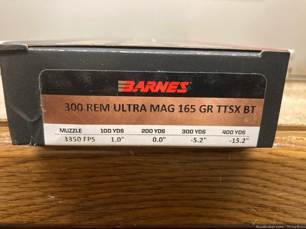 Barnes Vor-TX 300 RUM 165 GR TTSX #BB300RUM1 20 Rounds-img-0