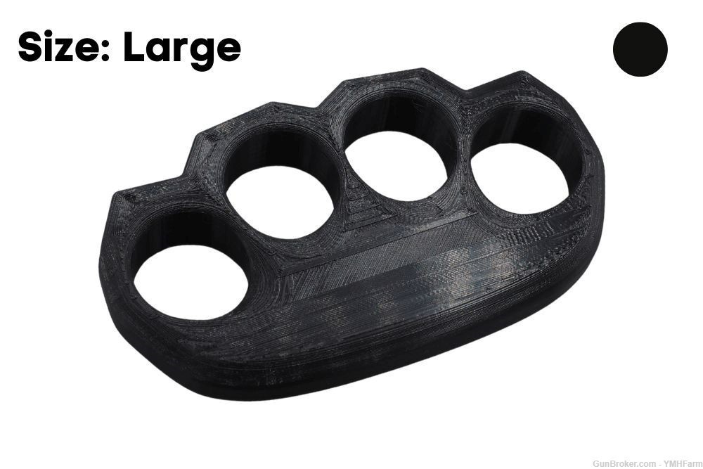 Ergo Knuckles Large Black Plastic Knuckles-img-0