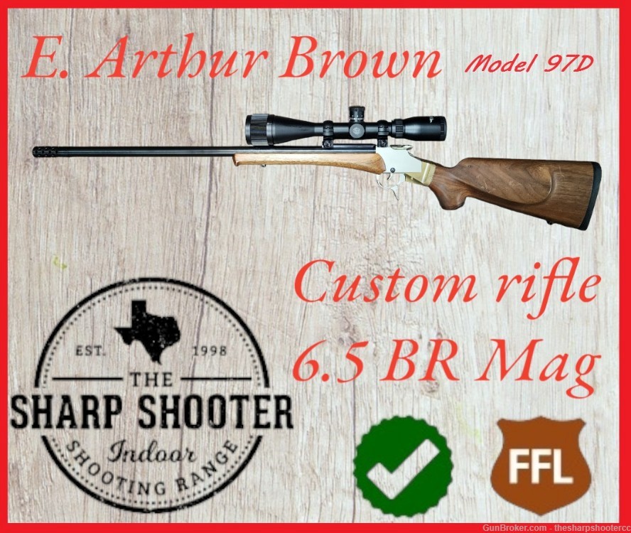 E. Arthur Brown Model 97D 6.5 Bench Rest Magnum PENNY AUCTION ! NO RESERVE!-img-0