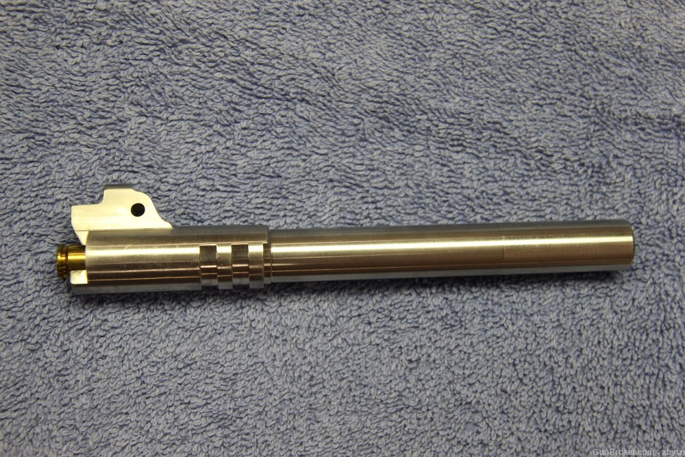 1911 match grade 6" stainless barrel, 9mm gunsmith fit, Wilson Nowlin ramp-img-10