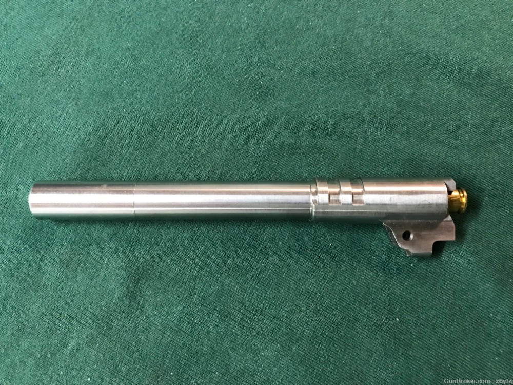 1911 match grade 6" stainless barrel, 9mm gunsmith fit, Wilson Nowlin ramp-img-2