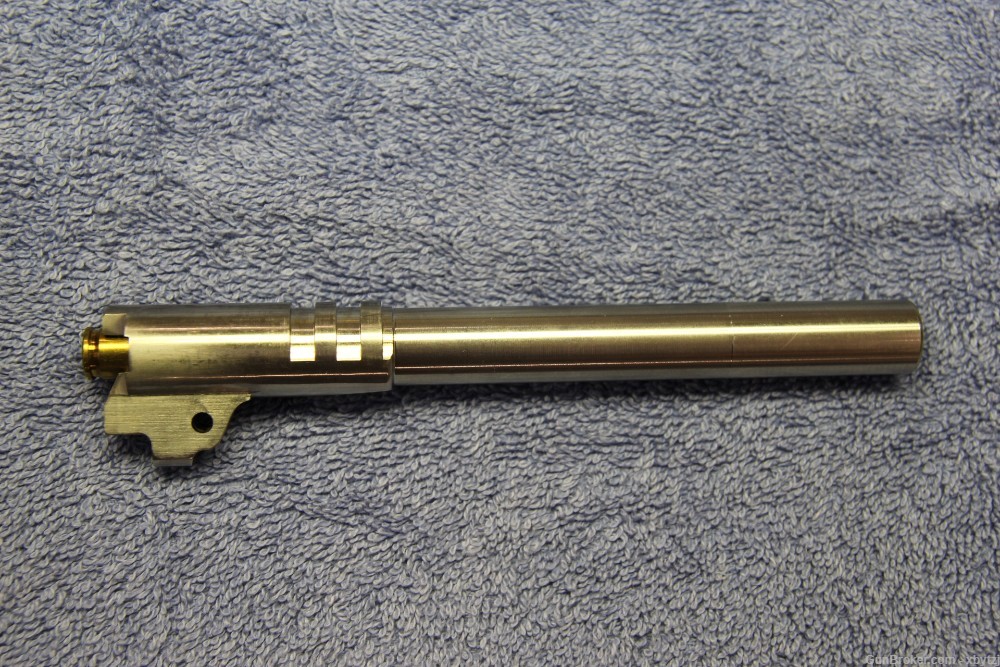 1911 match grade 6" stainless barrel, 9mm gunsmith fit, Wilson Nowlin ramp-img-8