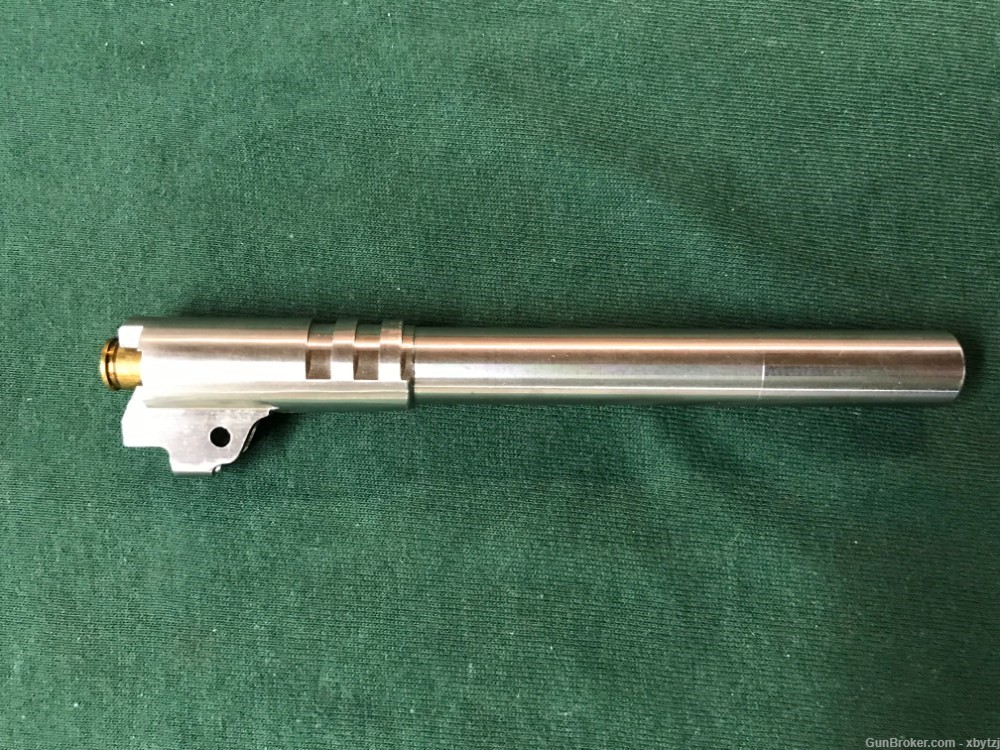 1911 match grade 6" stainless barrel, 9mm gunsmith fit, Wilson Nowlin ramp-img-0